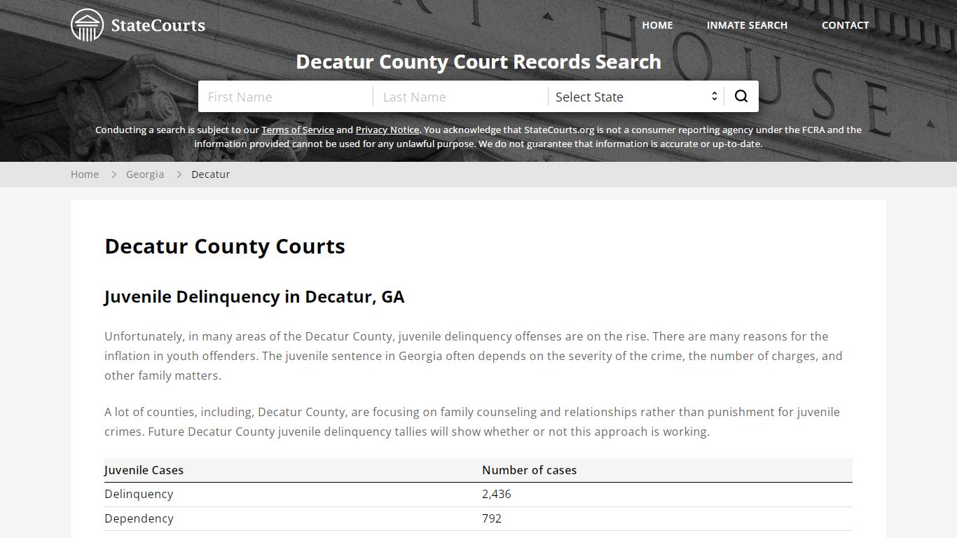 Decatur County, GA Courts - Records & Cases - StateCourts
